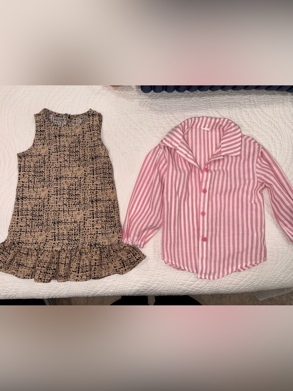 Sleeveless Dress & Long Sleeve Collar Button down shirt